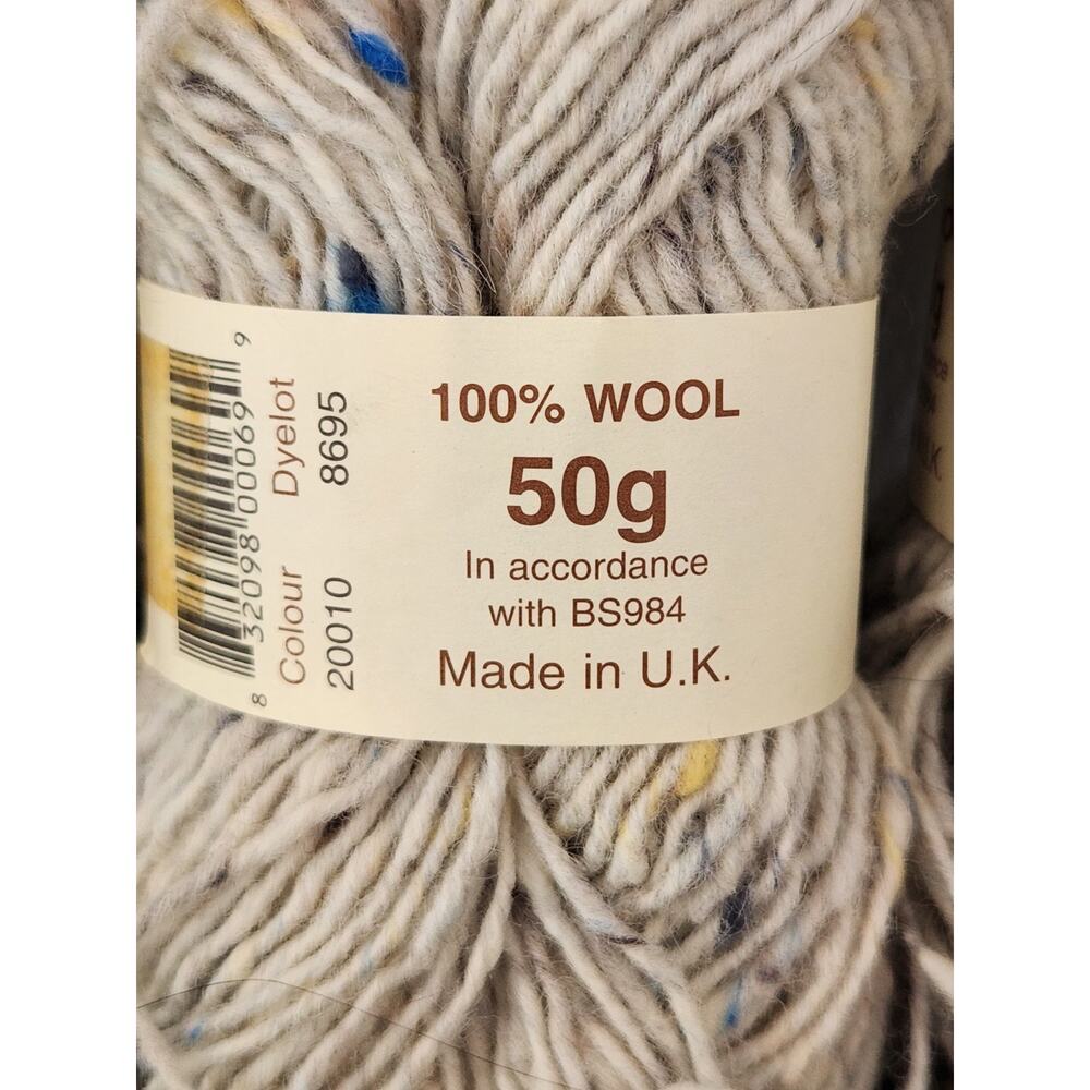 Debbie Bliss Aran Tweed Yarn Lot 4 Skeins 100% Wool 50g Made in UK Aran Knit - Picture 3 of 5